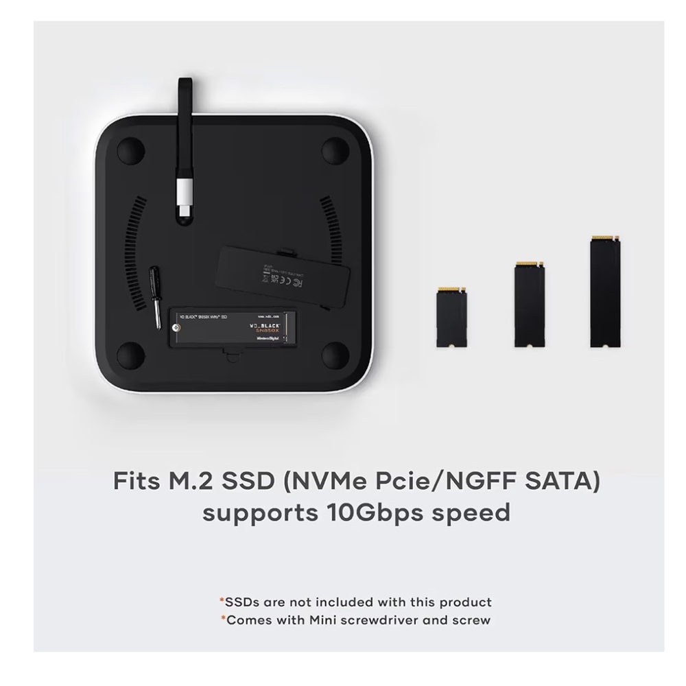 Silver USB-C Hub for Mac Mini - Picture 3 of 12